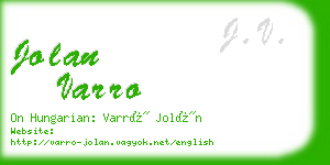 jolan varro business card